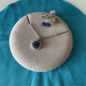 Hillberg & Berk Sparkle Ball™ Halo Pendant Necklace and Earring Set